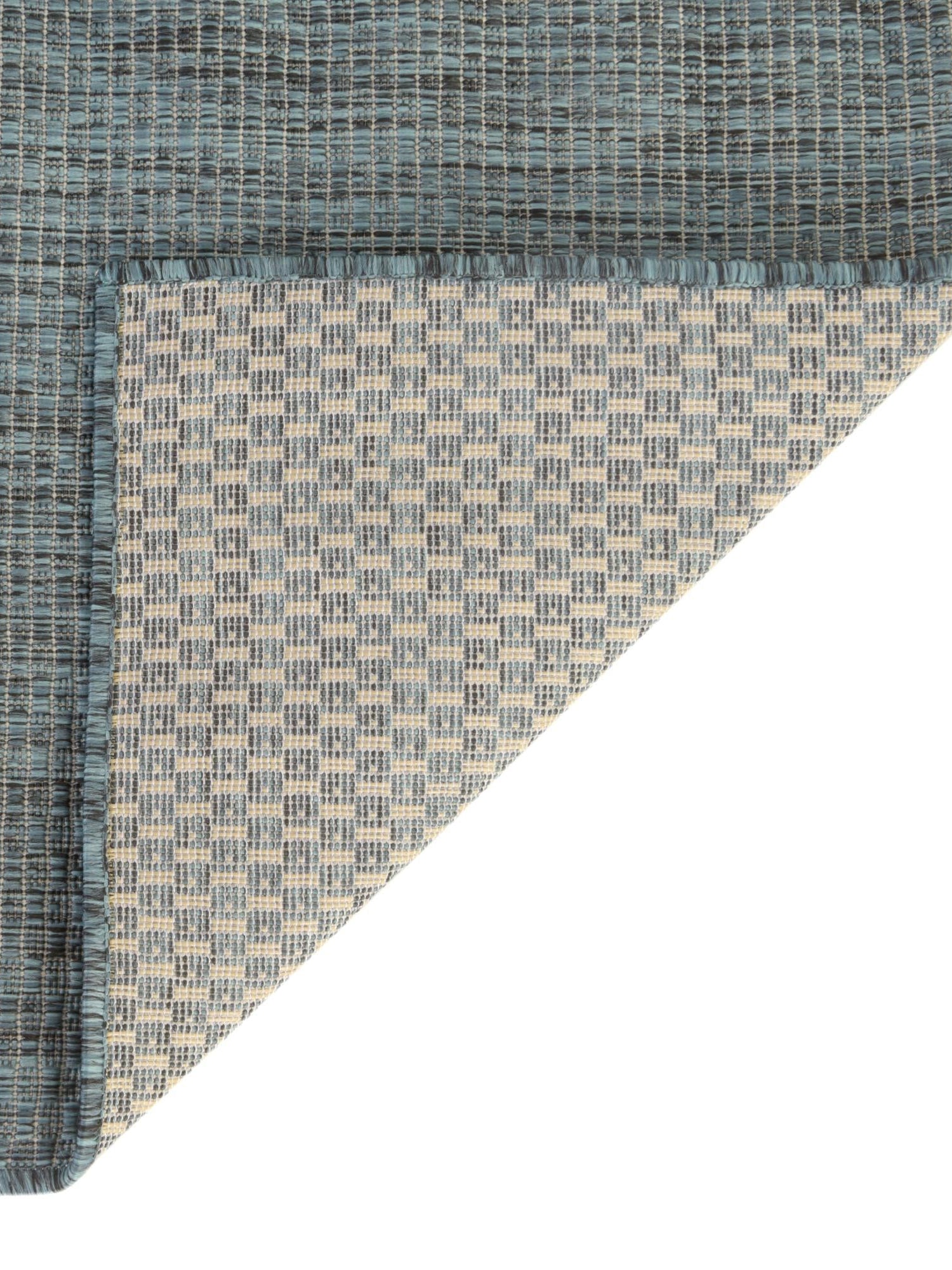 Teal 12' x 12' Outdoor Solid Square Area Rug Weather Resistant for Patio, Deck, Terrace, Balcony, Porch 100% Polypropylene Minimalist Waterproof Carpet for Sale at Rug Engine
