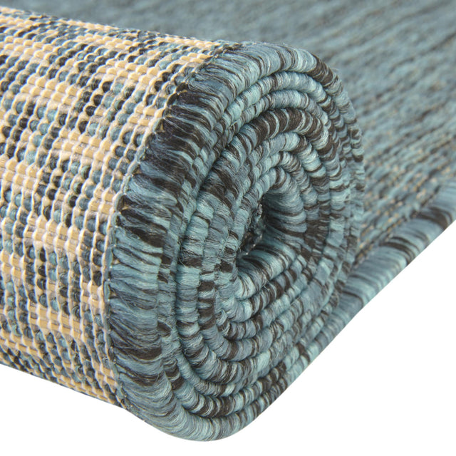 Teal 7' 10 x 7' 10 Outdoor Solid Square Area Rug Weather Resistant for Patio, Deck, Terrace, Balcony, Porch 100% Polypropylene Minimalist Waterproof Carpet for Sale at Rug Engine