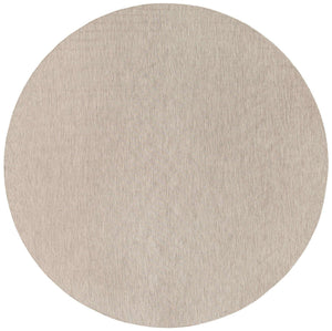 Light Gray 13' 1 x 13' 1 Outdoor Solid Round Area Rug Weather Resistant for Patio, Deck, Terrace, Balcony, Porch 100% Polypropylene Minimalist Waterproof Carpet for Sale at Rug Engine
