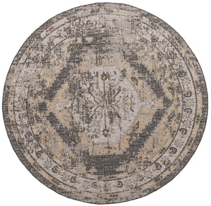 Charcoal 13' 1 x 13' 1 Outdoor Traditional Round Area Rug Weather Resistant for Patio, Deck, Terrace, Balcony, Porch Classical Design Outside Carpet for Sale at Rug Engine