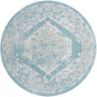 Aqua 13' 1 x 13' 1 Outdoor Traditional Round Area Rug Weather Resistant for Patio, Deck, Terrace, Balcony, Porch Classical Design Outside Carpet for Sale at Rug Engine