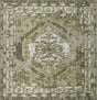 Green 13' 1 x 13' 1 Outdoor Traditional Square Rug