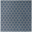 Navy Blue 13' 1 x 13' 1 Outdoor Trellis Square Area Rug Weather Resistant for Patio, Deck, Terrace, Balcony, Porch Geometric Design Water Safe Outside Carpet for Sale at Rug Engine