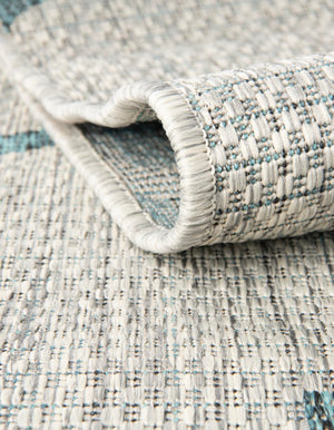 Gray 10' 8 x 10' 8 Outdoor Trellis Square Area Rug Weather Resistant for Patio, Deck, Terrace, Balcony, Porch Geometric Design Water Safe Outside Carpet for Sale at Rug Engine