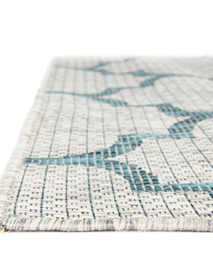 Gray 10' 8 x 10' 8 Outdoor Trellis Square Area Rug Weather Resistant for Patio, Deck, Terrace, Balcony, Porch Geometric Design Water Safe Outside Carpet for Sale at Rug Engine