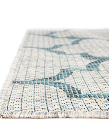 Gray 10' 8 x 10' 8 Outdoor Trellis Square Area Rug Weather Resistant for Patio, Deck, Terrace, Balcony, Porch Geometric Design Water Safe Outside Carpet for Sale at Rug Engine