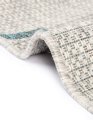 Gray 10' 8 x 10' 8 Outdoor Trellis Square Area Rug Weather Resistant for Patio, Deck, Terrace, Balcony, Porch Geometric Design Water Safe Outside Carpet for Sale at Rug Engine