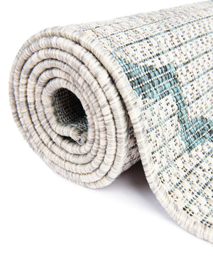 Gray 13' 1 x 13' 1 Outdoor Trellis Square Area Rug Weather Resistant for Patio, Deck, Terrace, Balcony, Porch Geometric Design Water Safe Outside Carpet for Sale at Rug Engine