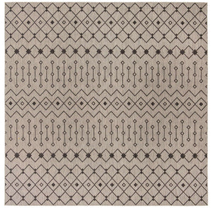 Gray 10' 8 x 10' 8 Outdoor Trellis Square Area Rug Weather Resistant for Patio, Deck, Terrace, Balcony, Porch Geometric Design Water Safe Outside Carpet for Sale at Rug Engine