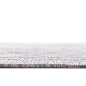 Light Blue 10' 8 x 10' 8 Outdoor Trellis Square Area Rug Weather Resistant for Patio, Deck, Terrace, Balcony, Porch Geometric Design Water Safe Outside Carpet for Sale at Rug Engine
