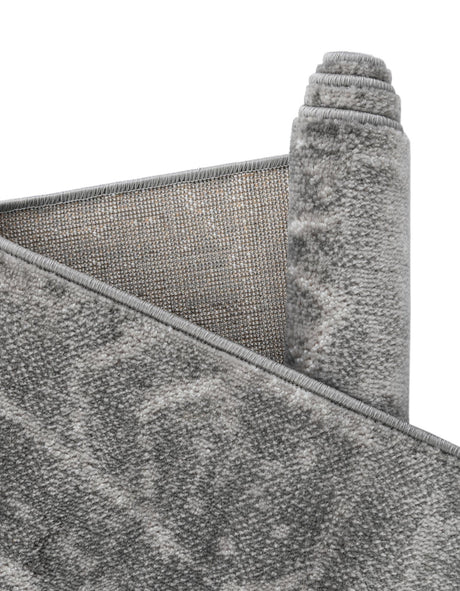 Dark Gray 5' 3 x 5' 3 Sofia Octagon Area Rug Durable Easy Clean Stain Resistant Unique Carpet for Affordable Interior Home Design for Sale at Rug Engine
