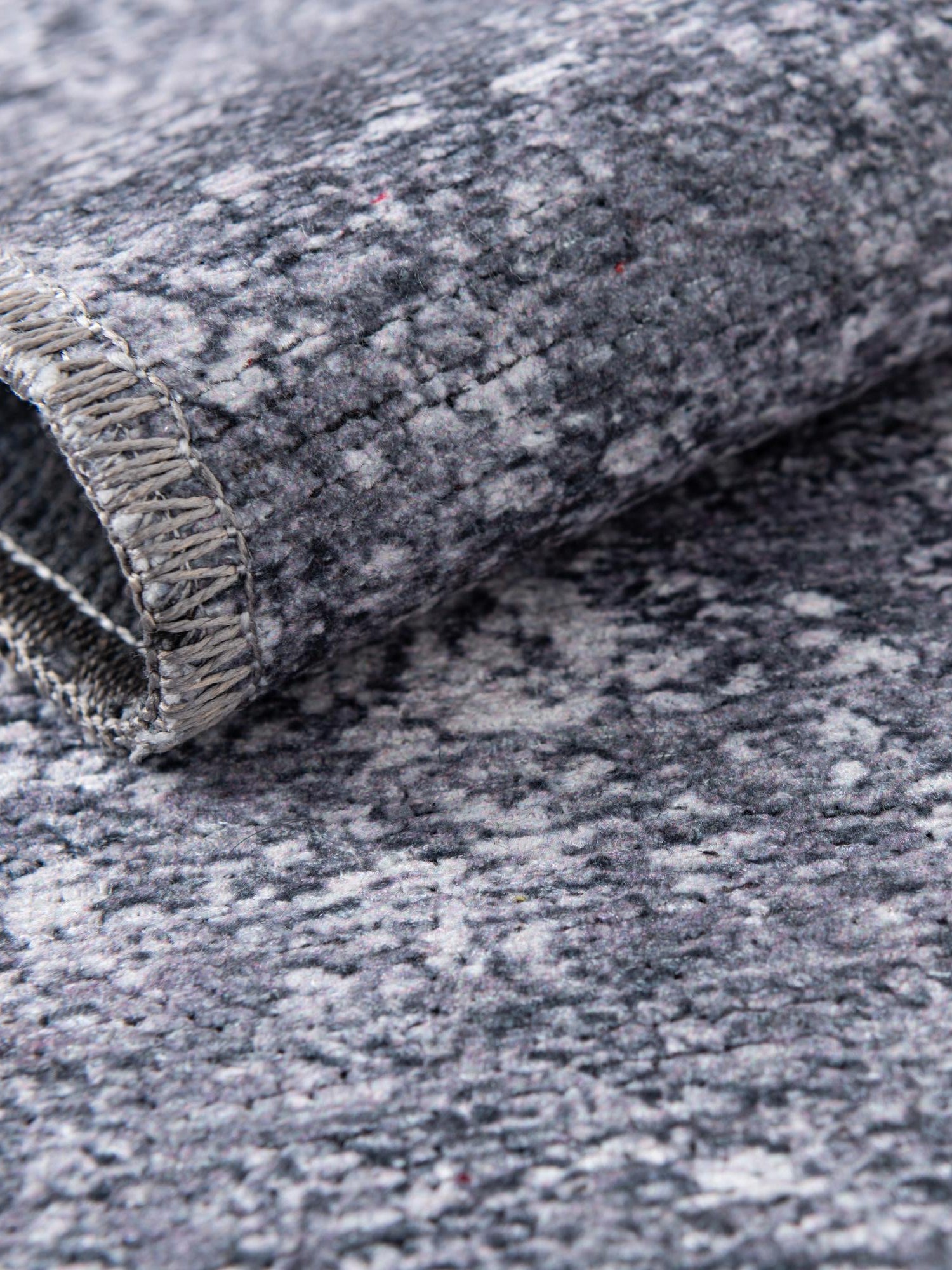 Washable Gray Ivory 5' x 8' Yara Rectangle Area Rug Easy to Clean Stain Resistant & Durable Polyester & Chenille Carpet for Sale at Rug Engine