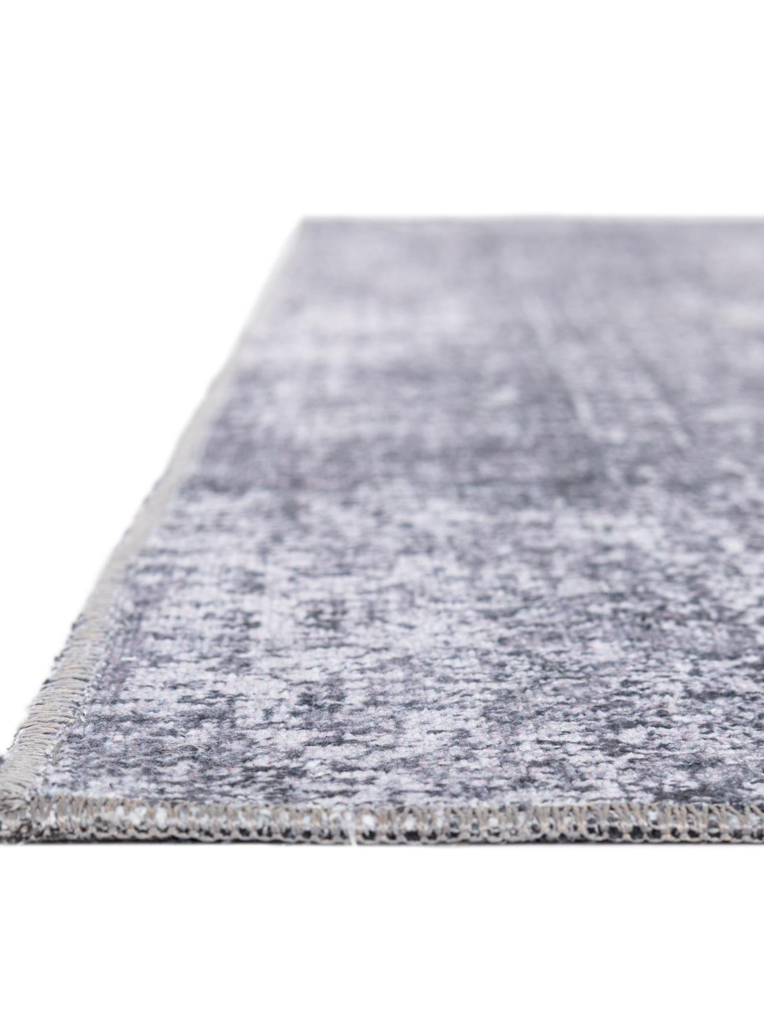 Washable Gray Ivory 7' 10 x 7' 10 Yara Round Area Rug Easy to Clean Stain Resistant & Durable Polyester & Chenille Carpet for Sale at Rug Engine