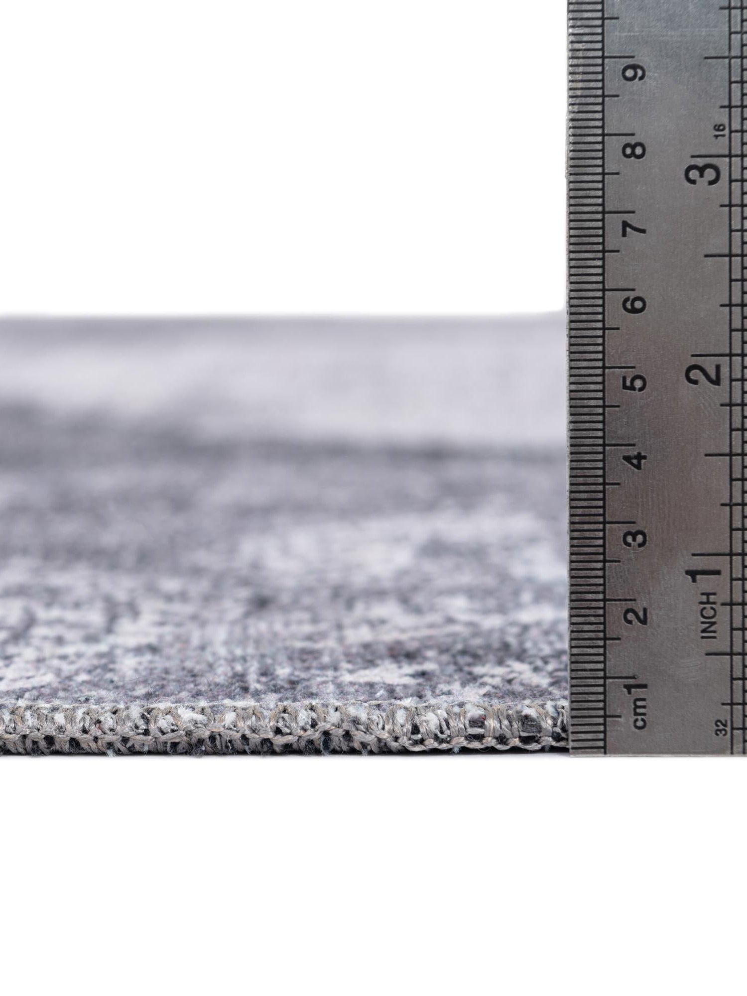 Washable Gray Ivory 2' x 5' Yara Runner Area Rug Easy to Clean Stain Resistant & Durable Polyester & Chenille Carpet for Sale at Rug Engine