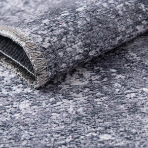 Gray Ivory 3' x 10' Yara Washable Runner Rug