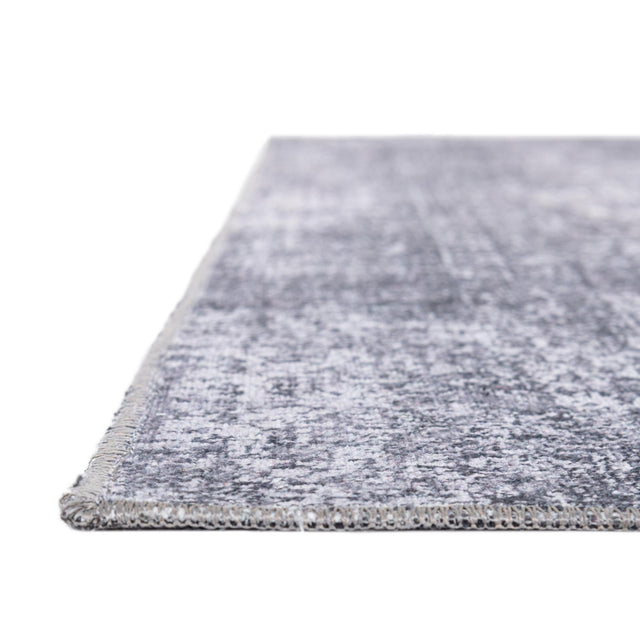 Washable Gray Ivory 2' x 8' Yara Runner Area Rug Easy to Clean Stain Resistant & Durable Polyester & Chenille Carpet for Sale at Rug Engine