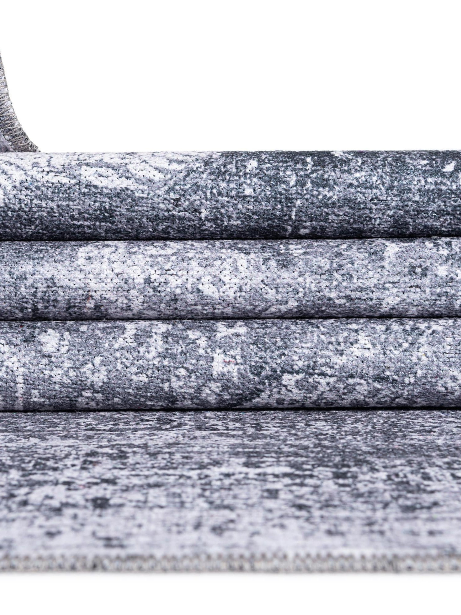 Washable Gray Ivory 2' x 8' Yara Runner Area Rug Easy to Clean Stain Resistant & Durable Polyester & Chenille Carpet for Sale at Rug Engine