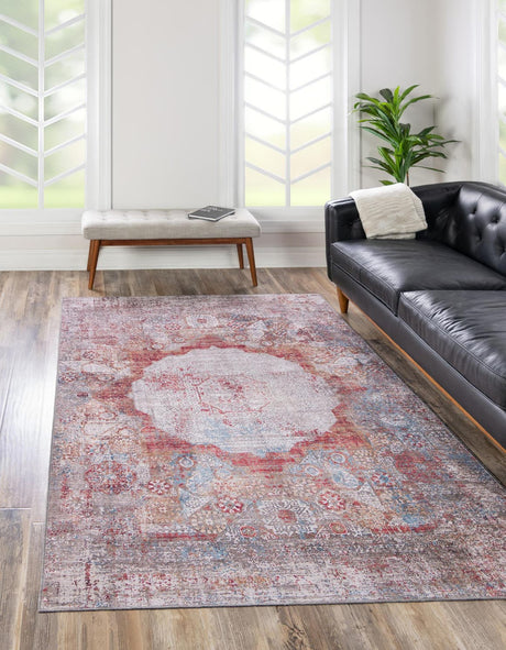 Multicolor 8' x 10' Yara Washable Rectangle Rug