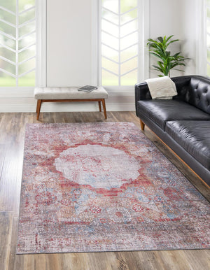 Washable Multicolor 4' x 6' Yara Rectangle Area Rug Easy to Clean Stain Resistant & Durable Polyester & Chenille Carpet for Sale at Rug Engine