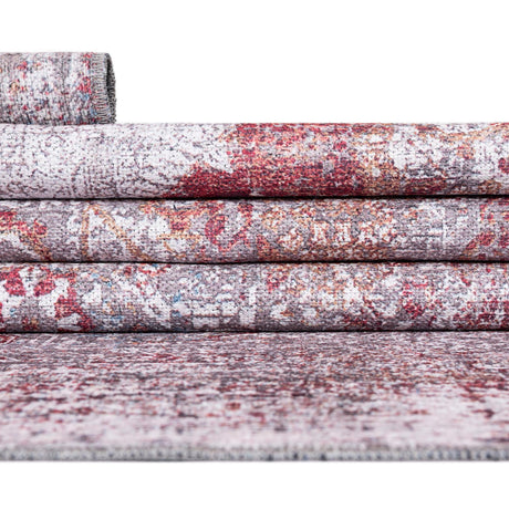 Washable Multicolor 2' x 3' Yara Rectangle Area Rug Easy to Clean Stain Resistant & Durable Polyester & Chenille Carpet for Sale at Rug Engine