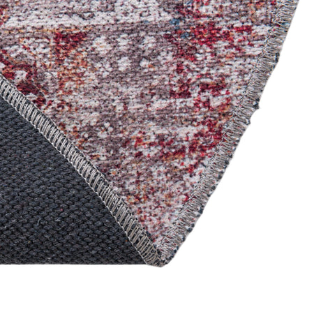 Washable Multicolor 4' x 4' Yara Round Area Rug Easy to Clean Stain Resistant & Durable Polyester & Chenille Carpet for Sale at Rug Engine