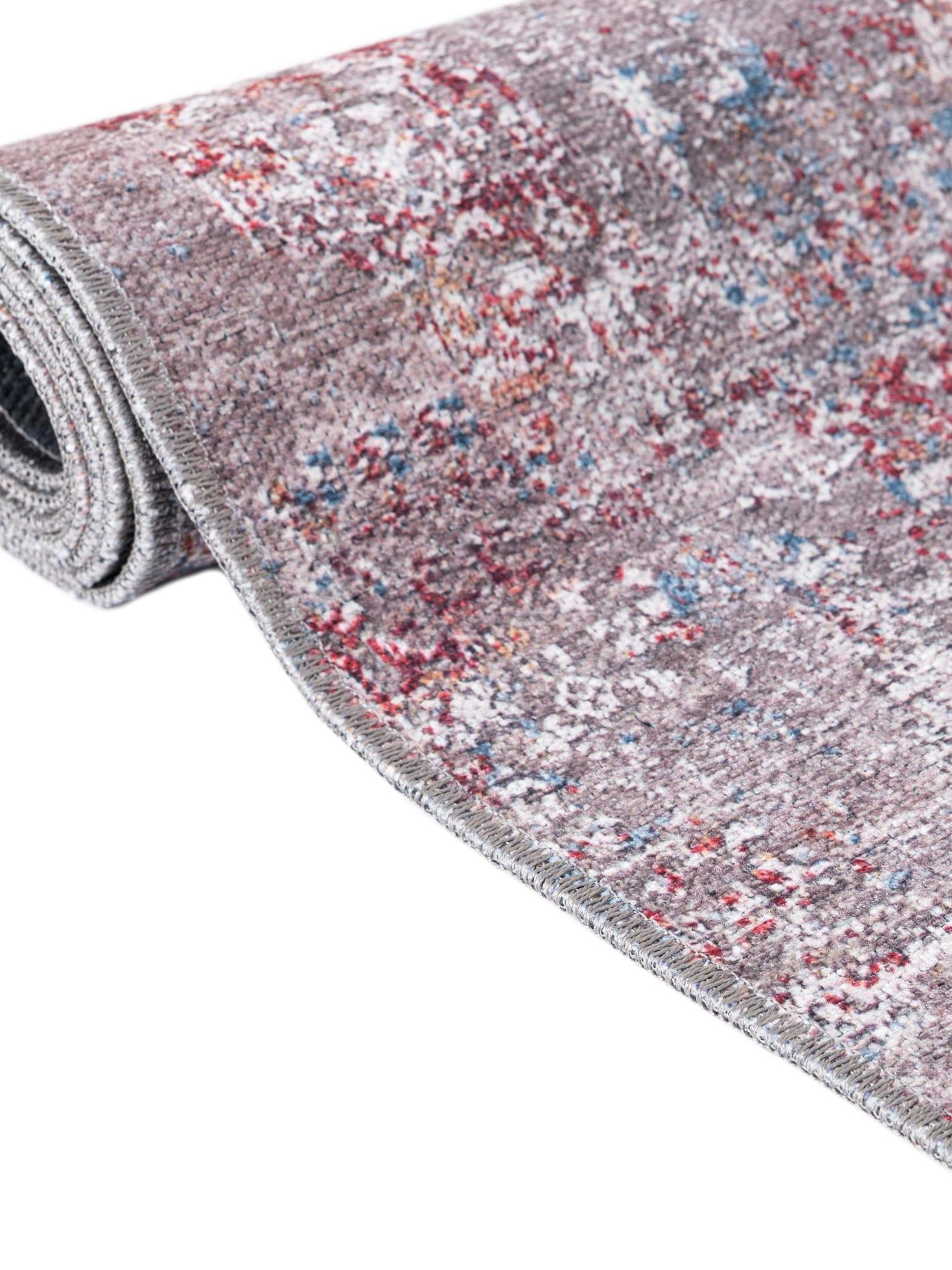 Washable Multicolor 6' x 6' Yara Round Area Rug Easy to Clean Stain Resistant & Durable Polyester & Chenille Carpet for Sale at Rug Engine