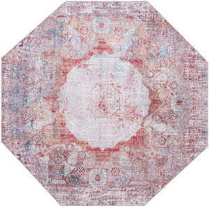 Washable Multicolor 7' 10 x 7' 10 Yara Octagon Area Rug Easy to Clean Stain Resistant & Durable Polyester & Chenille Carpet for Sale at Rug Engine