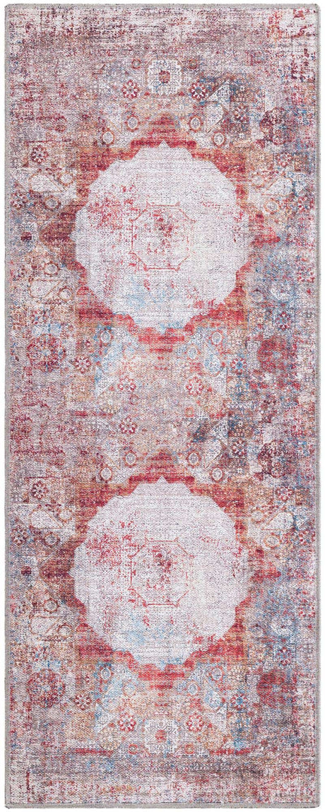 Washable Multicolor 2' x 5' Yara Runner Area Rug Easy to Clean Stain Resistant & Durable Polyester & Chenille Carpet for Sale at Rug Engine