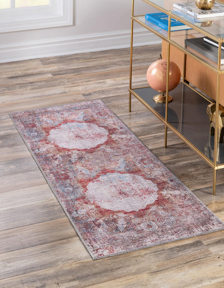 Washable Multicolor 2' 7 x 10' Yara Runner Area Rug Easy to Clean Stain Resistant & Durable Polyester & Chenille Carpet for Sale at Rug Engine