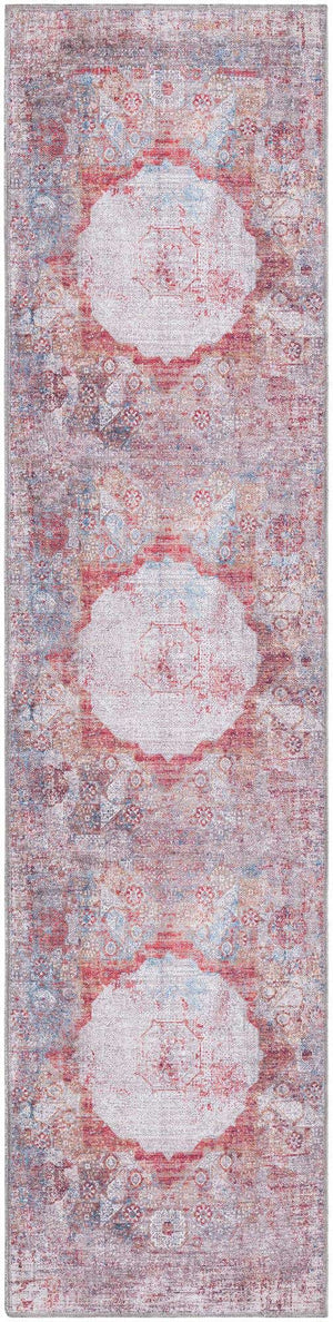 Washable Multicolor 2' x 8' Yara Runner Area Rug Easy to Clean Stain Resistant & Durable Polyester & Chenille Carpet for Sale at Rug Engine