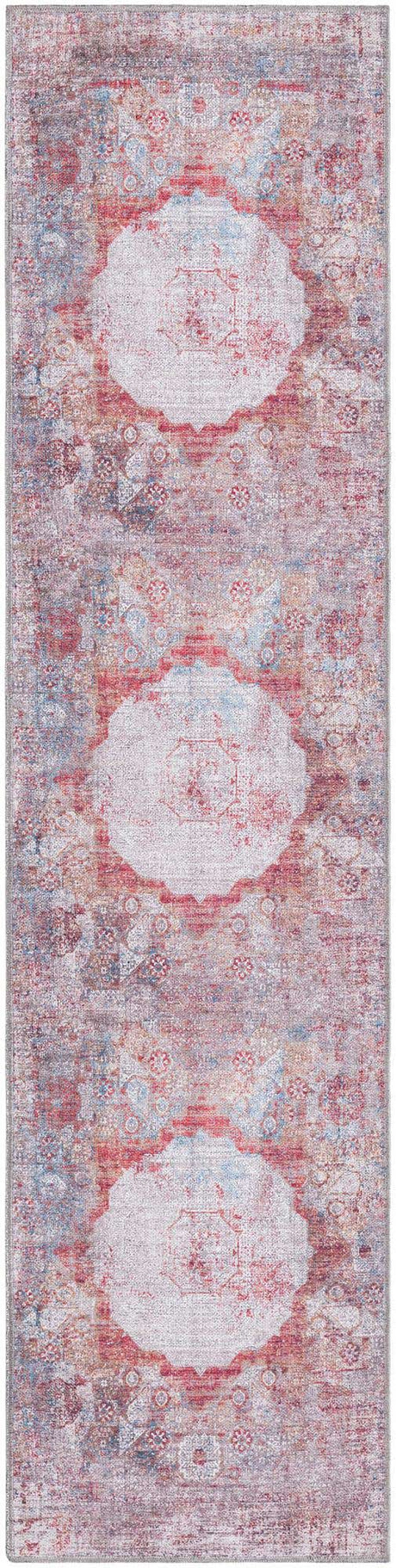 Washable Multicolor 2' x 8' Yara Runner Area Rug Easy to Clean Stain Resistant & Durable Polyester & Chenille Carpet for Sale at Rug Engine