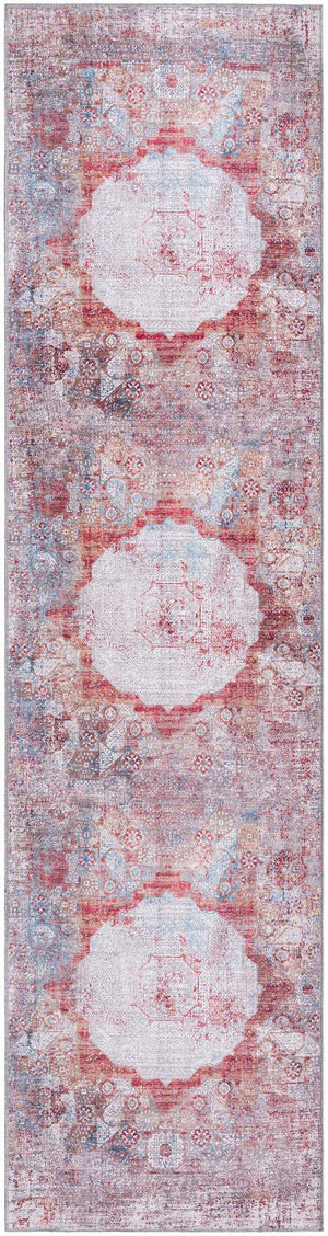 Washable Multicolor 2' 7 x 10' Yara Runner Area Rug Easy to Clean Stain Resistant & Durable Polyester & Chenille Carpet for Sale at Rug Engine