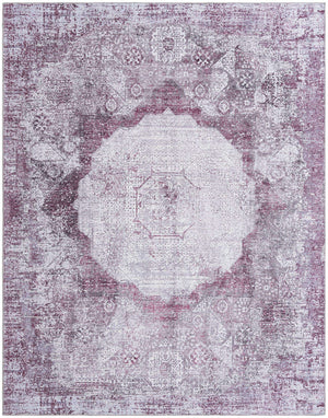 Washable Pink Ivory 7' 10 x 10' Yara Rectangle Area Rug Easy to Clean Stain Resistant & Durable Polyester & Chenille Carpet for Sale at Rug Engine