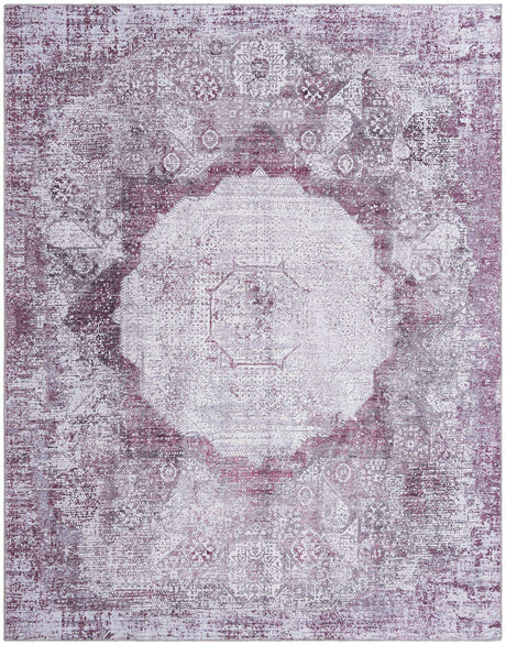 Washable Pink Ivory 7' 10 x 10' Yara Rectangle Area Rug Easy to Clean Stain Resistant & Durable Polyester & Chenille Carpet for Sale at Rug Engine