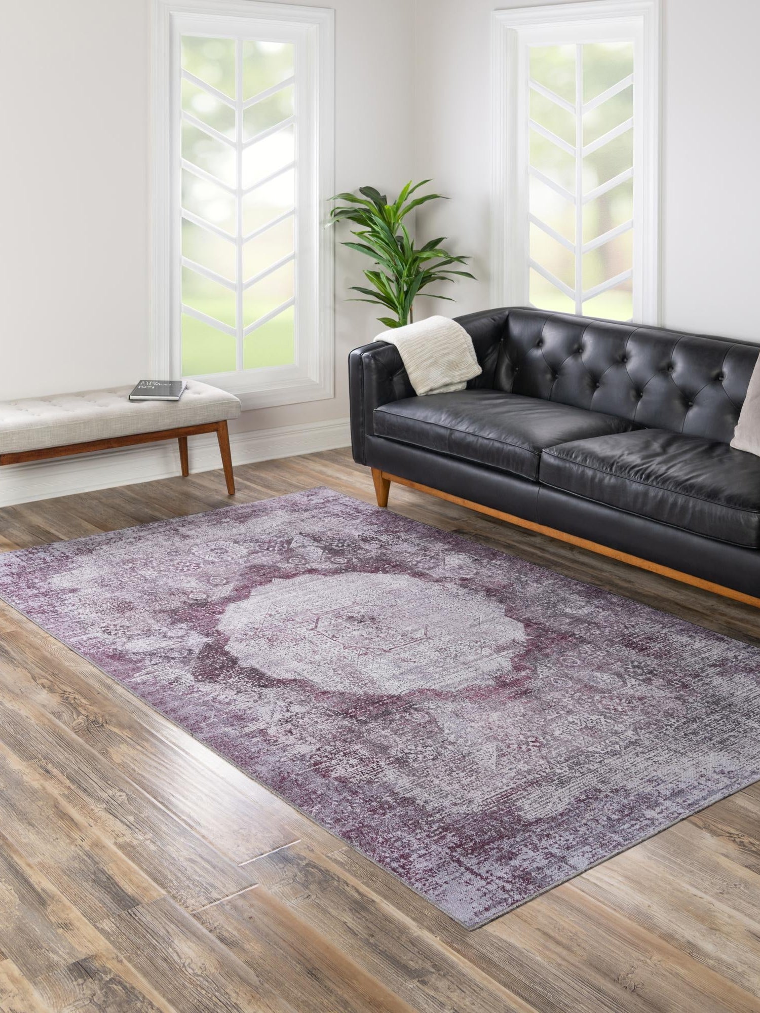 Washable Pink Ivory 7' 10 x 10' Yara Rectangle Area Rug Easy to Clean Stain Resistant & Durable Polyester & Chenille Carpet for Sale at Rug Engine