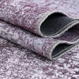 Washable Pink Ivory 4' x 6' Yara Rectangle Area Rug Easy to Clean Stain Resistant & Durable Polyester & Chenille Carpet for Sale at Rug Engine