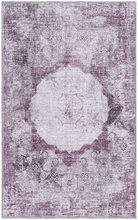 Pink Ivory 2' x 3' Yara Washable Rectangle Rug
