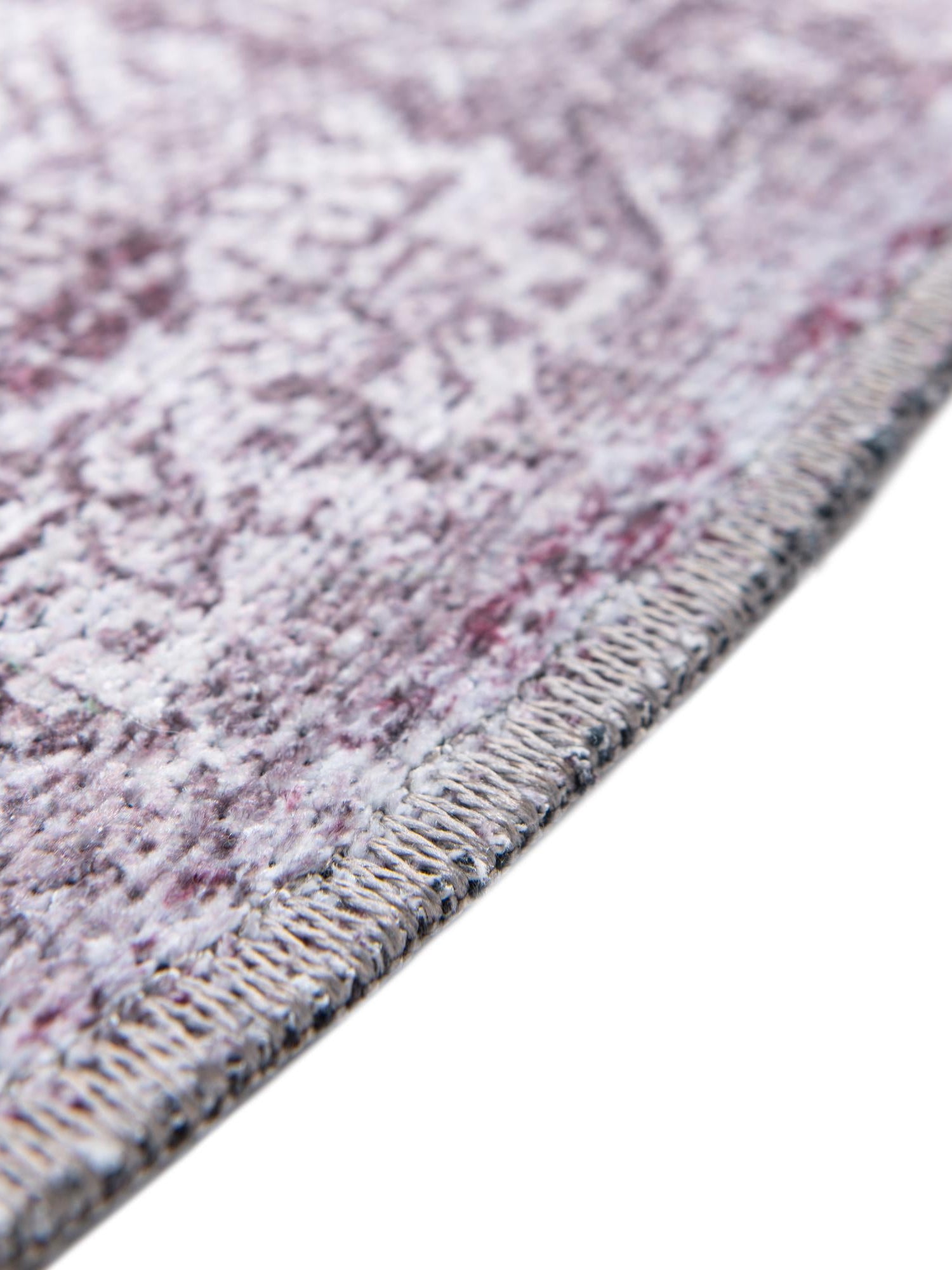 Washable Pink Ivory 6' x 6' Yara Round Area Rug Easy to Clean Stain Resistant & Durable Polyester & Chenille Carpet for Sale at Rug Engine