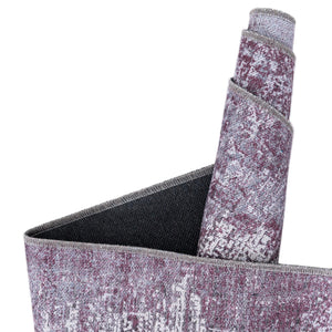 Washable Pink Ivory 7' 10 x 7' 10 Yara Round Area Rug Easy to Clean Stain Resistant & Durable Polyester & Chenille Carpet for Sale at Rug Engine