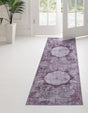 Washable Pink Ivory 2' x 5' Yara Runner Area Rug Easy to Clean Stain Resistant & Durable Polyester & Chenille Carpet for Sale at Rug Engine