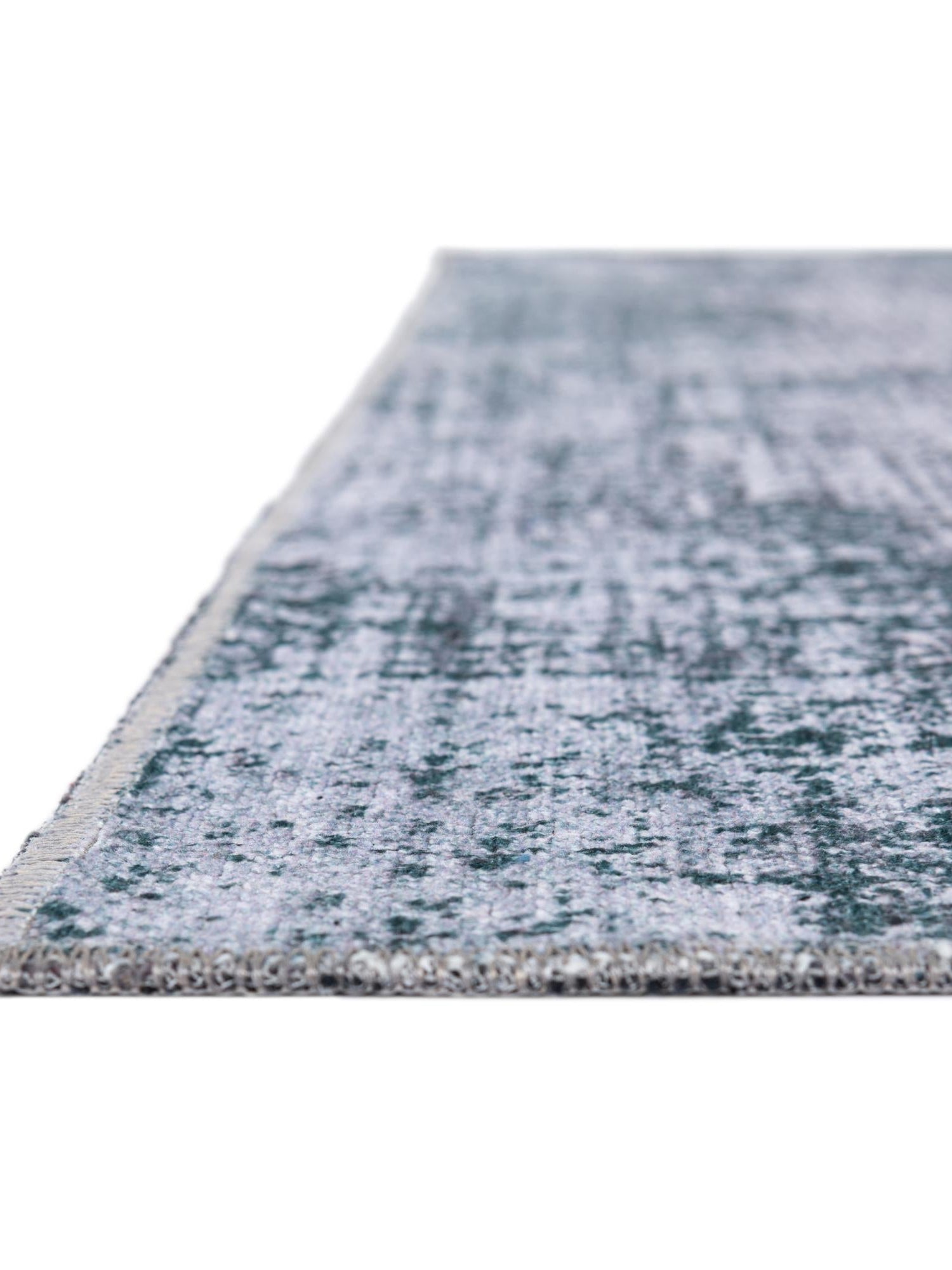 Washable Teal Ivory 2' x 3' Yara Rectangle Area Rug Easy to Clean Stain Resistant & Durable Polyester & Chenille Carpet for Sale at Rug Engine
