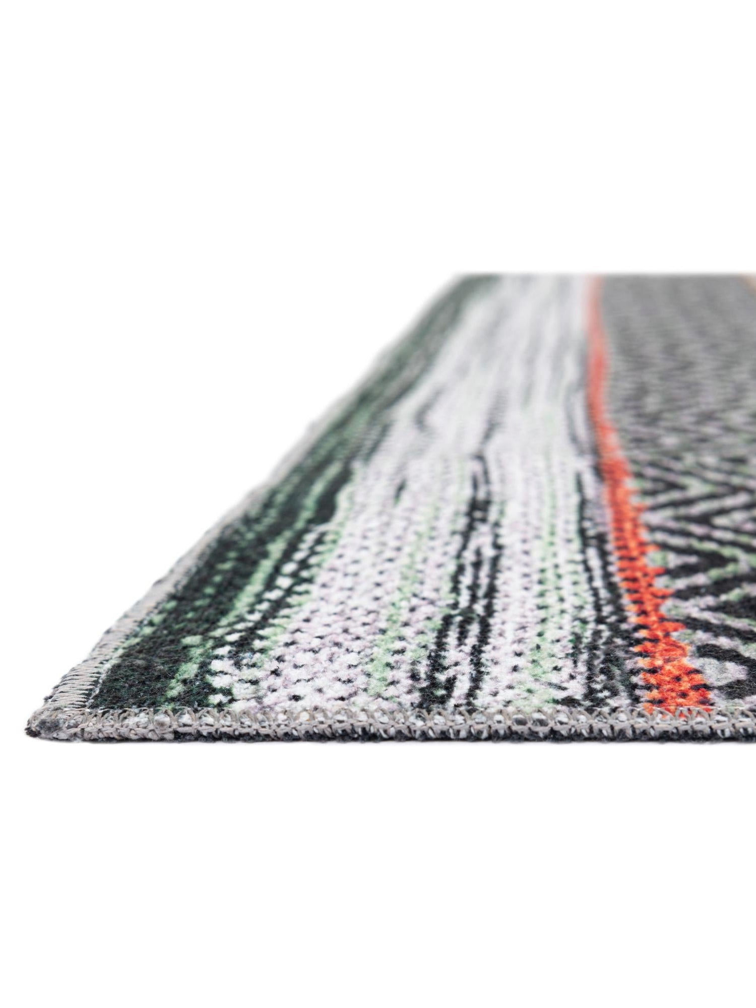 Washable Green 5' x 8' Yara Rectangle Area Rug Easy to Clean Stain Resistant & Durable Polyester & Chenille Carpet for Sale at Rug Engine