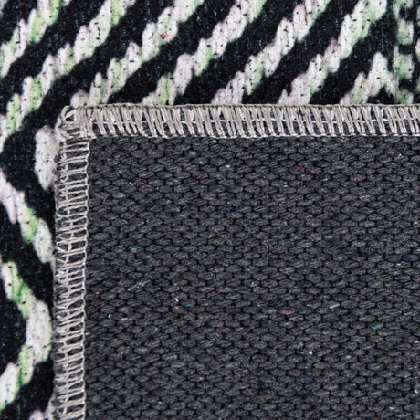 Washable Green 7' 10 x 7' 10 Yara Square Area Rug Easy to Clean Stain Resistant & Durable Polyester & Chenille Carpet for Sale at Rug Engine