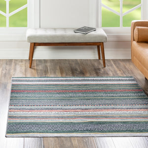 Washable Green 7' 10 x 7' 10 Yara Square Area Rug Easy to Clean Stain Resistant & Durable Polyester & Chenille Carpet for Sale at Rug Engine
