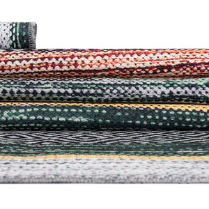 Washable Green 2' x 8' Yara Runner Area Rug Easy to Clean Stain Resistant & Durable Polyester & Chenille Carpet for Sale at Rug Engine