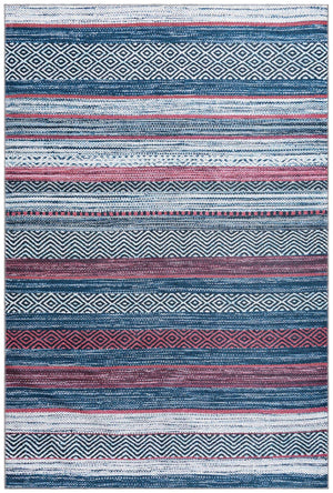 Navy Blue 6' x 9' Yara Washable Rectangle Rug