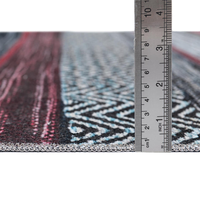 Navy Blue 6' x 9' Yara Washable Rectangle Rug