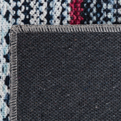 Washable Navy Blue 5' x 8' Yara Rectangle Area Rug Easy to Clean Stain Resistant & Durable Polyester & Chenille Carpet for Sale at Rug Engine