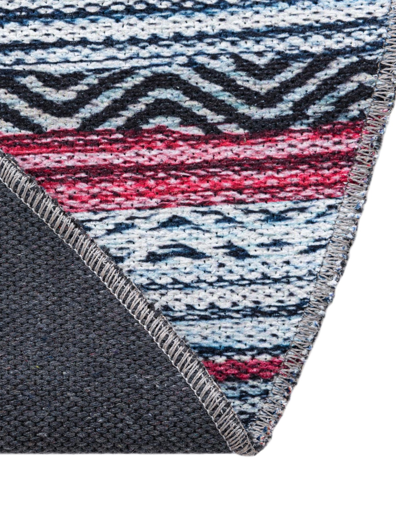 Washable Navy Blue 4' x 4' Yara Round Area Rug Easy to Clean Stain Resistant & Durable Polyester & Chenille Carpet for Sale at Rug Engine