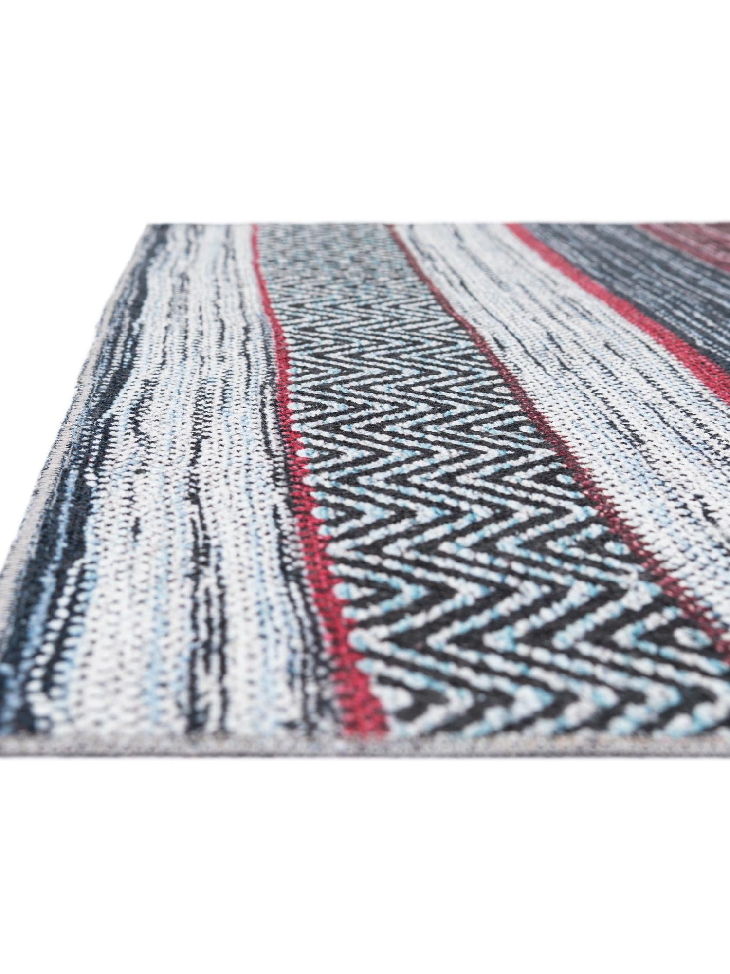Washable Navy Blue 2' x 8' Yara Runner Area Rug Easy to Clean Stain Resistant & Durable Polyester & Chenille Carpet for Sale at Rug Engine